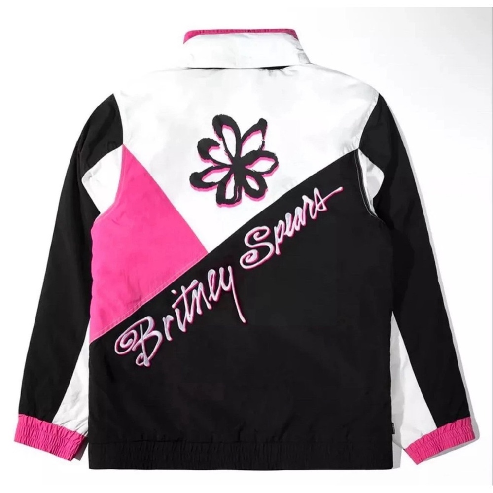 The Hundreds Pink and Black Bomber Jacket with Color-Blocking Design